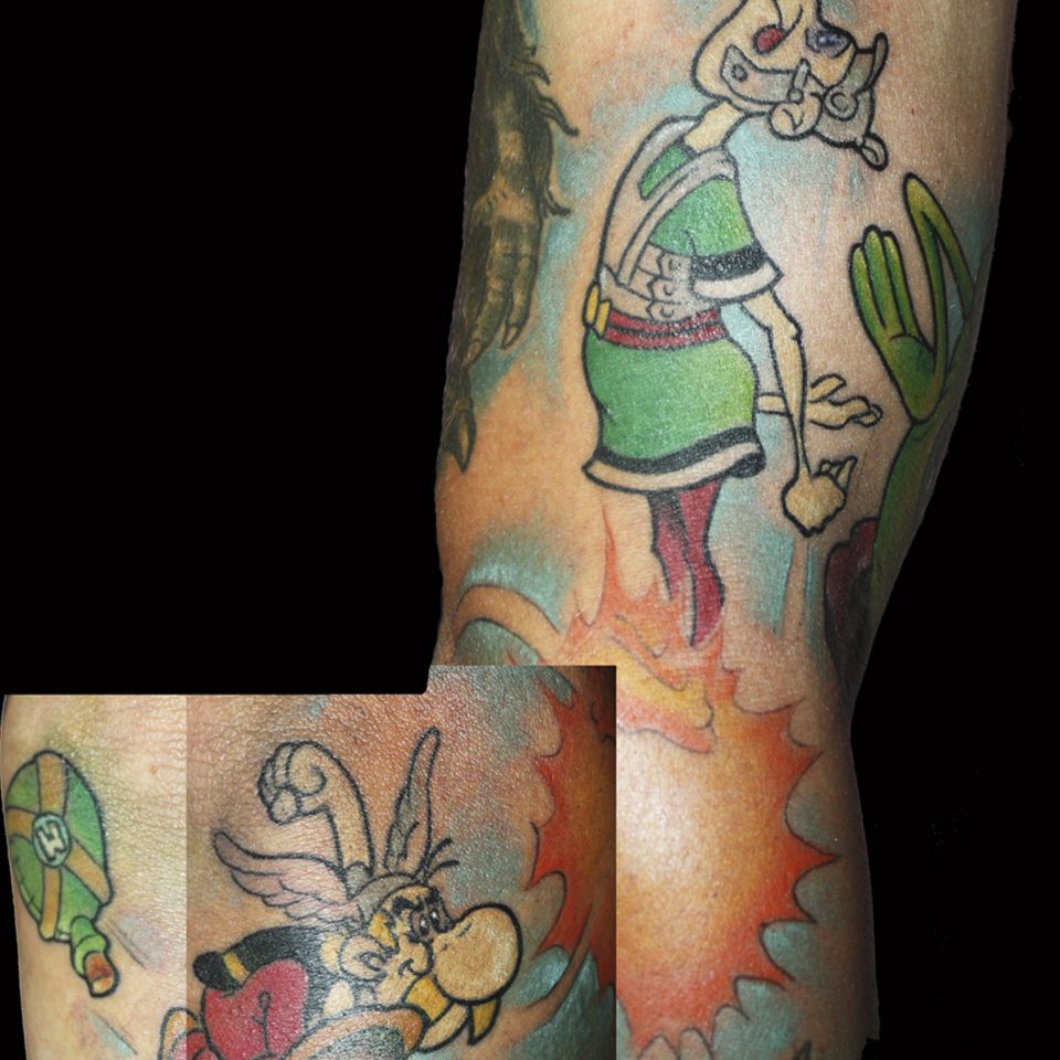 Tattoo Asterix a color