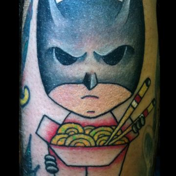 Tattoo Batman comida china tradicional a color