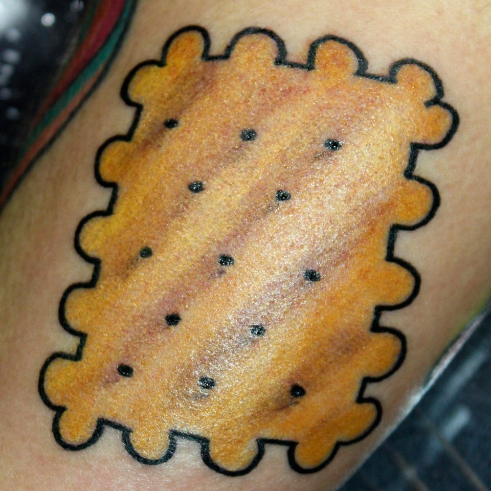 Tattoo galleta tradicional a color