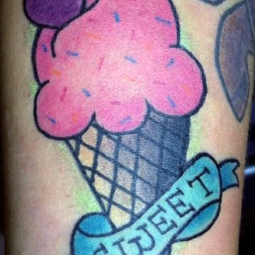 Tattoo helado sweet a color