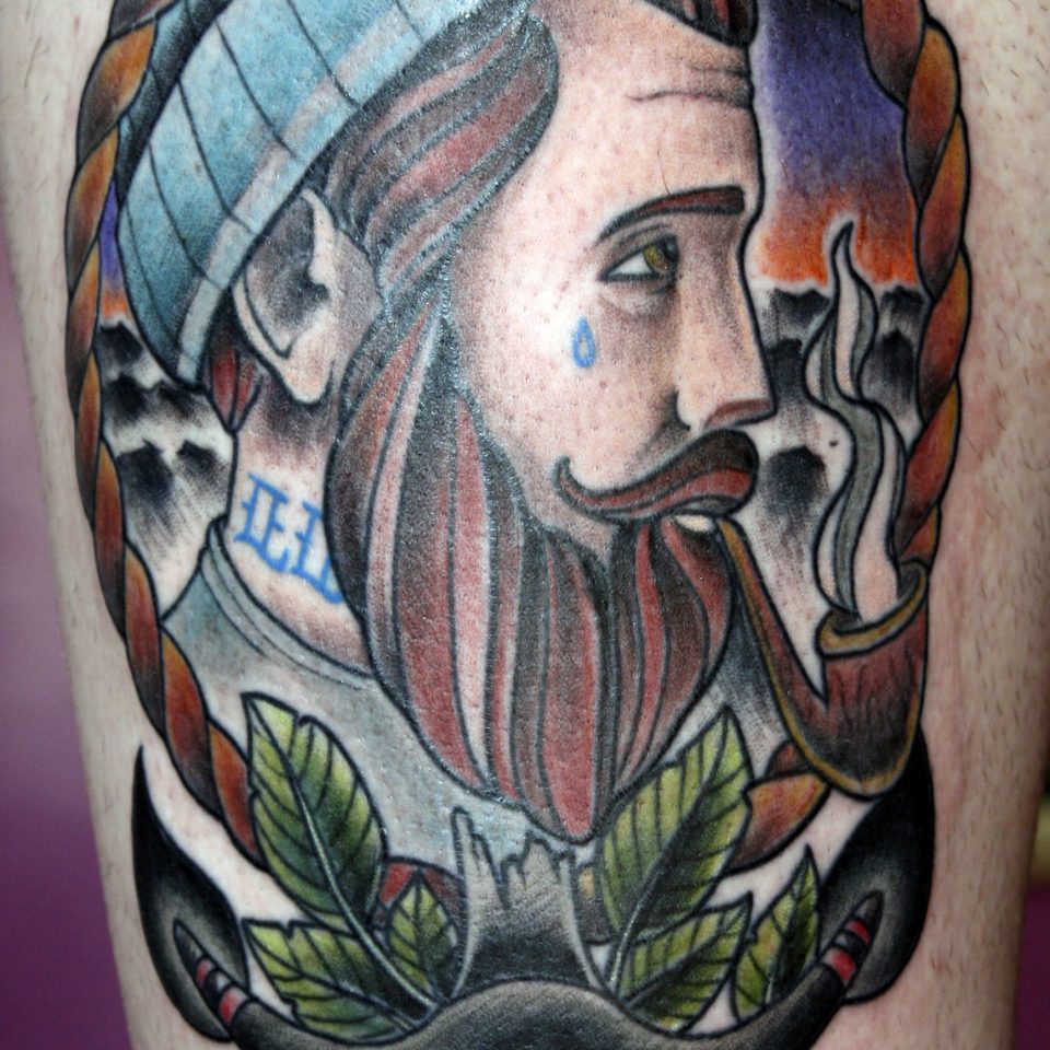 Tattoo marinero en color neo tracional